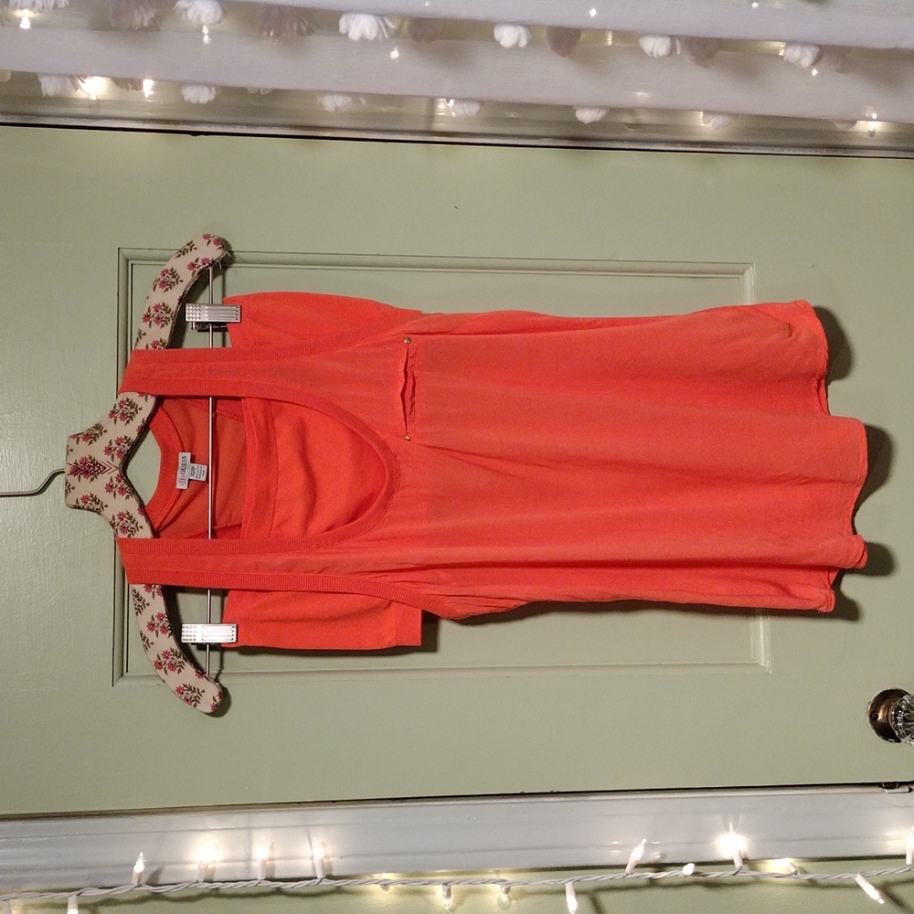 Women's Guess tank top and bando coral XS